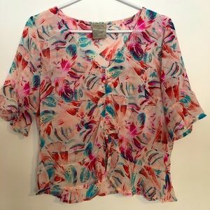 Sheer, cropped blouse from Guilty!